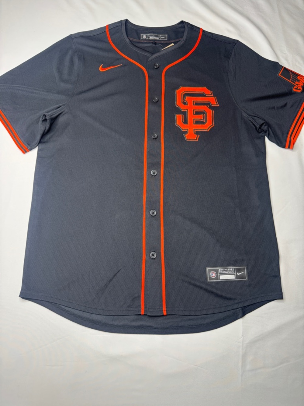 Nike SF Giants Alternate Black Jersey NWT Size L Golden Gate
